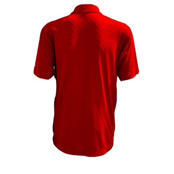 Nike Golf Dri-fit Polo Short Sleeve Red Size Medium Diagonal Shirt 402310-648 - Picture 2 of 4